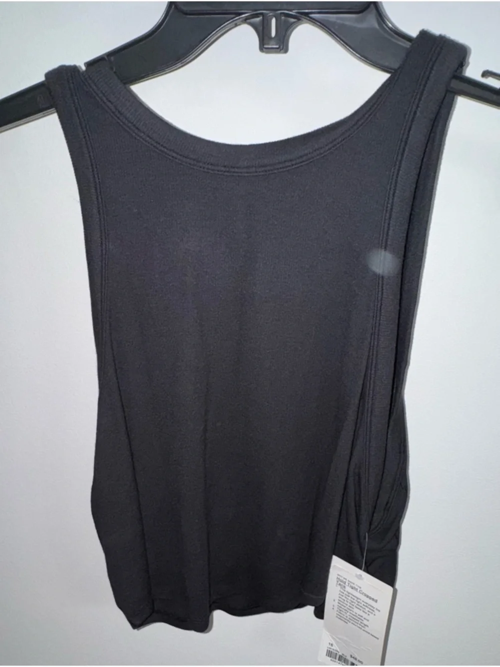 NWT Lululemon Athletica black Hold Tight Cropped Tank